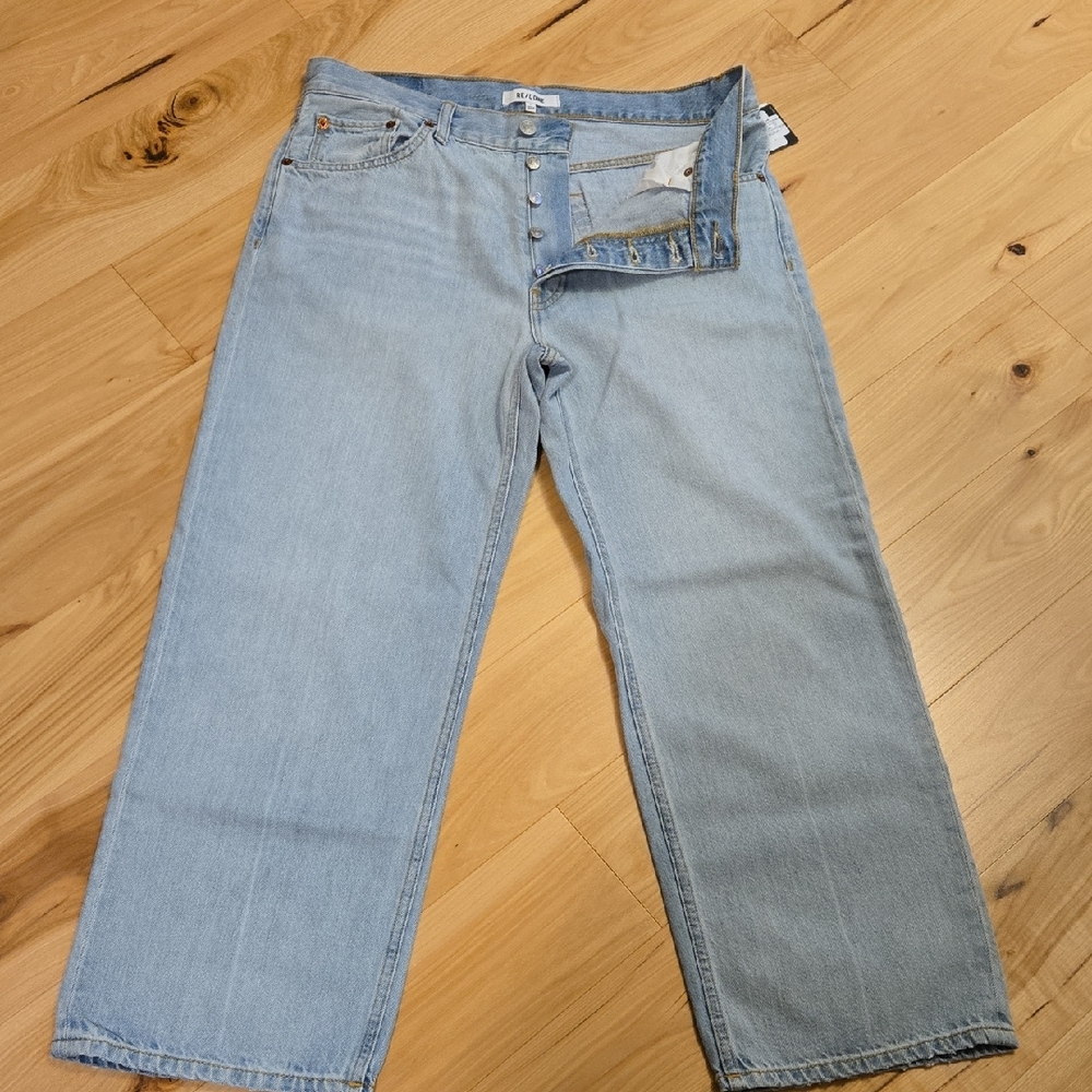 Re/Done Loose Crop Jean Size 27